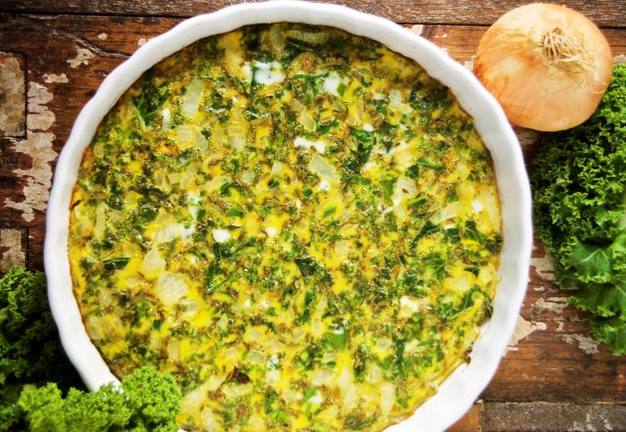 Kale and Onion Frittata